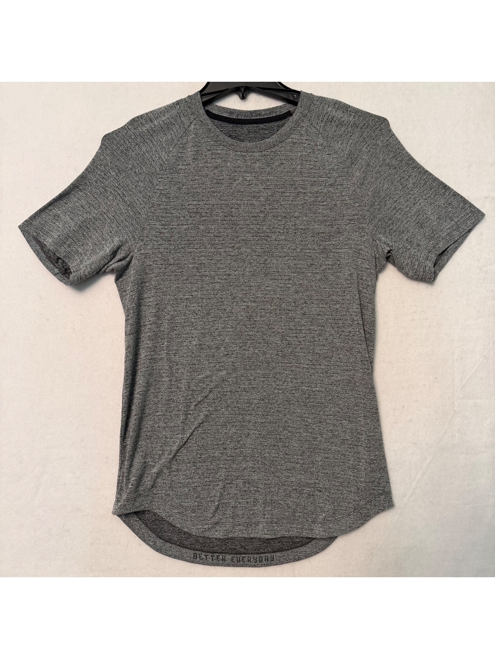 Lululemon Drysense Short Sleeve Shirt Men's SMALL (No Tag) Heathered Black/Gray